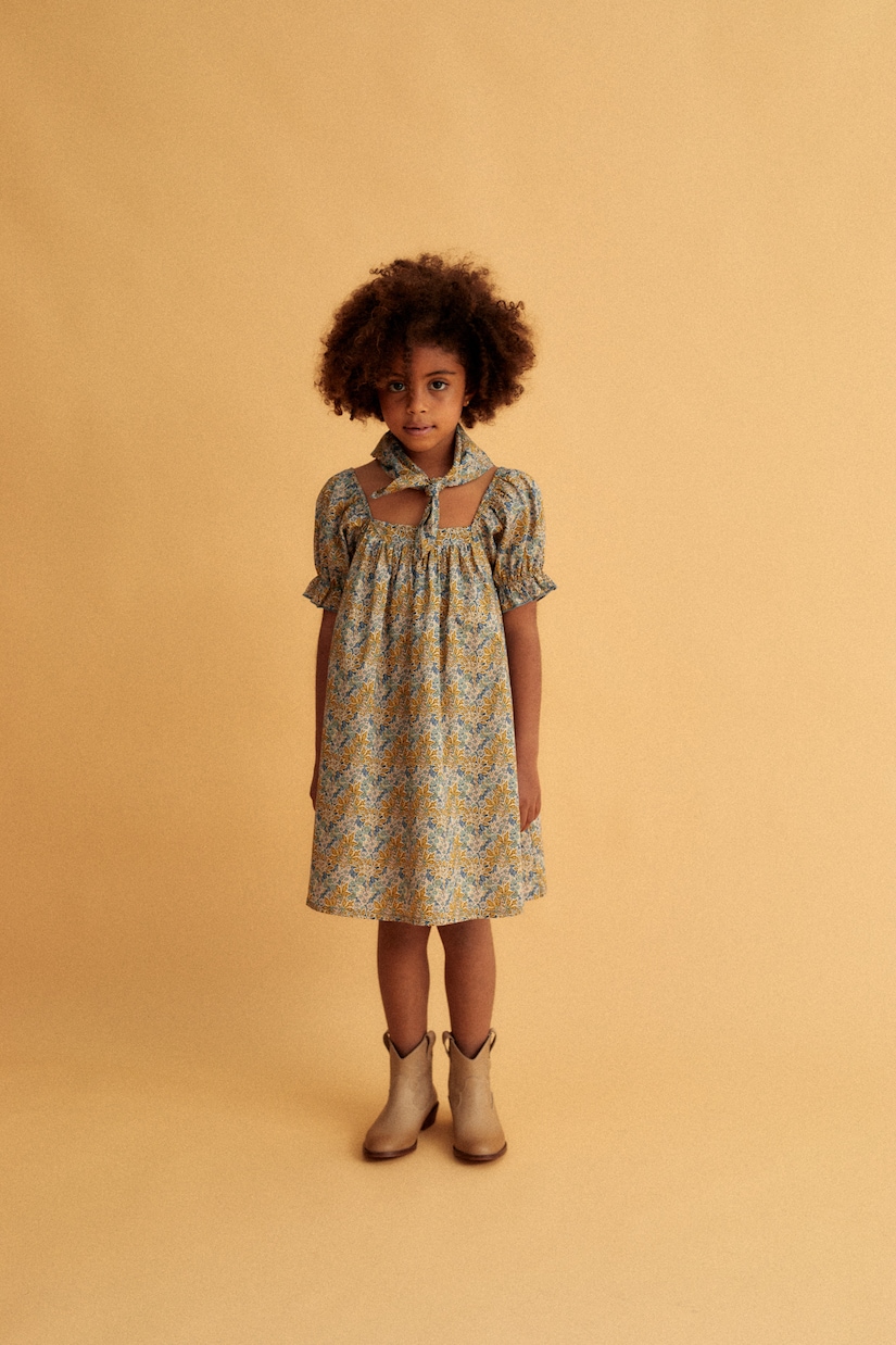 Robe Aubrey imprimée en coton | The New Society