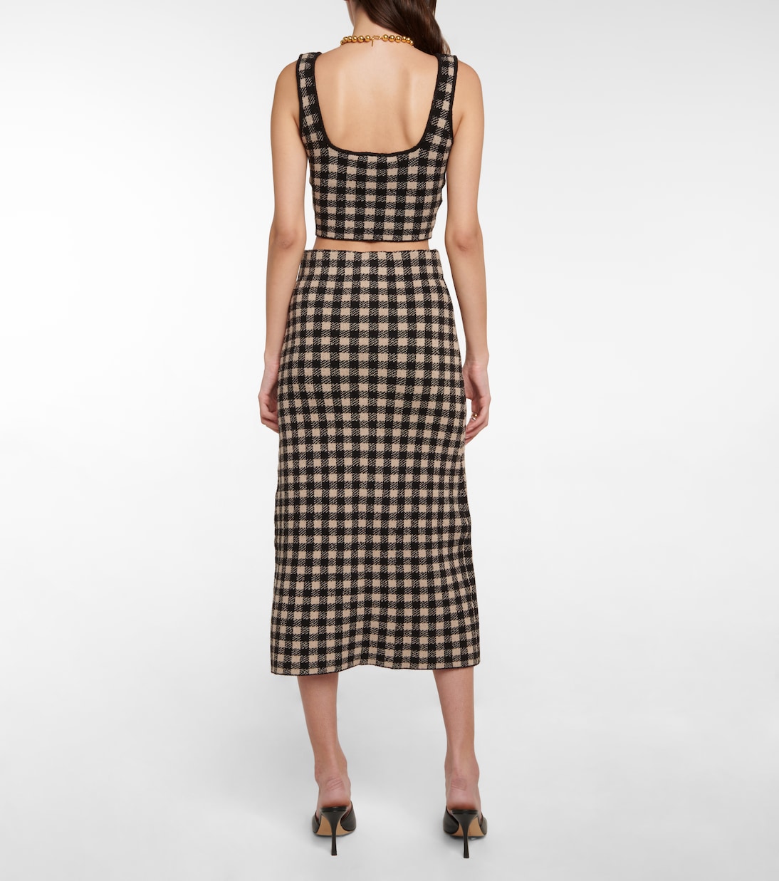 Jabal checked midi skirt | Altuzarra