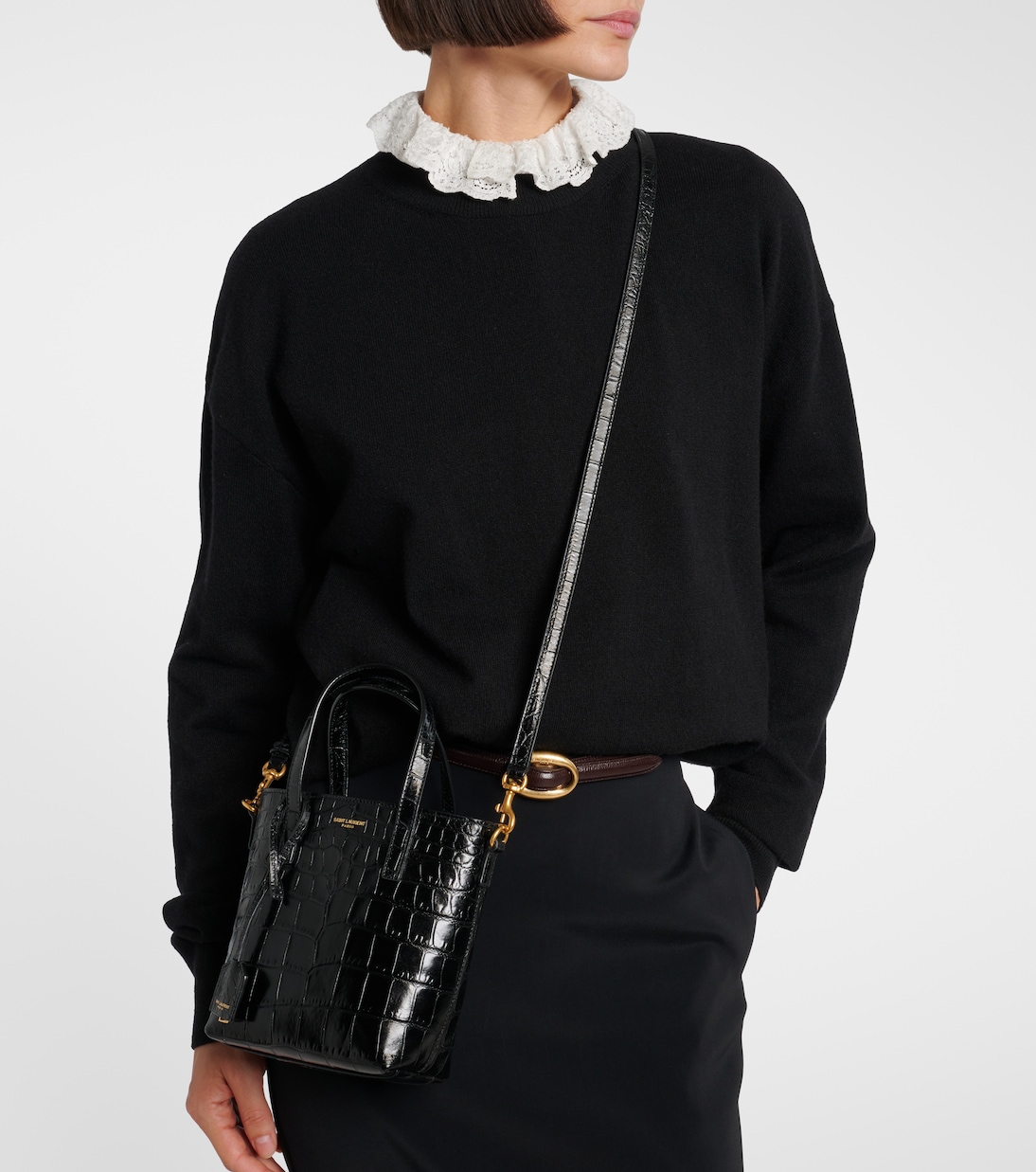 Toy Shopping N/S leather tote bag | Saint Laurent