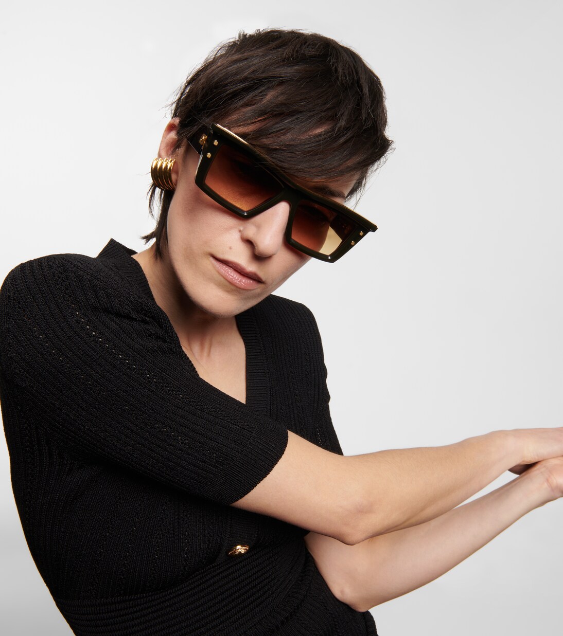 Eckige Sonnenbrille | Balmain