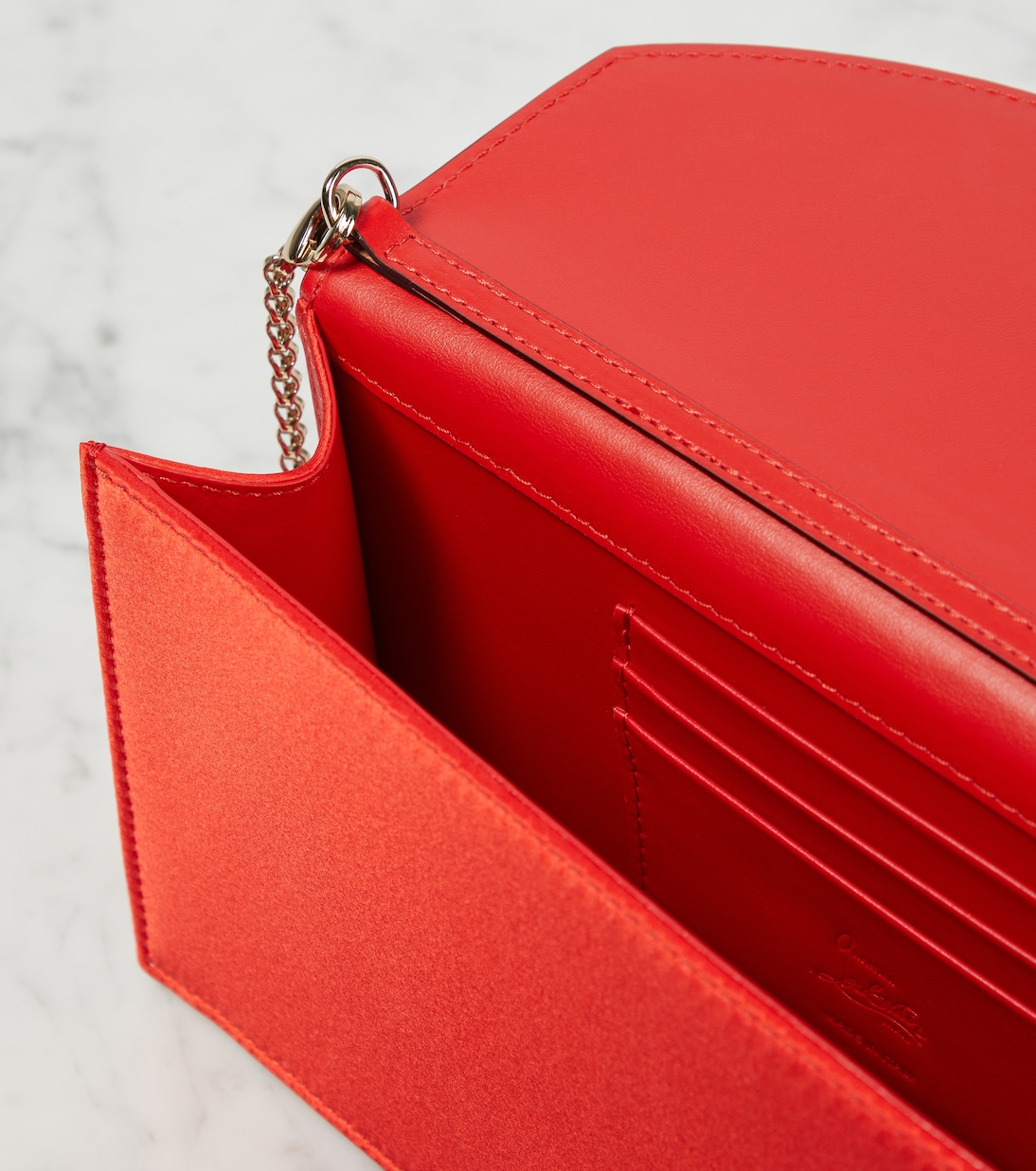 Loubi54 Small satin crossbody clutch | Christian Louboutin