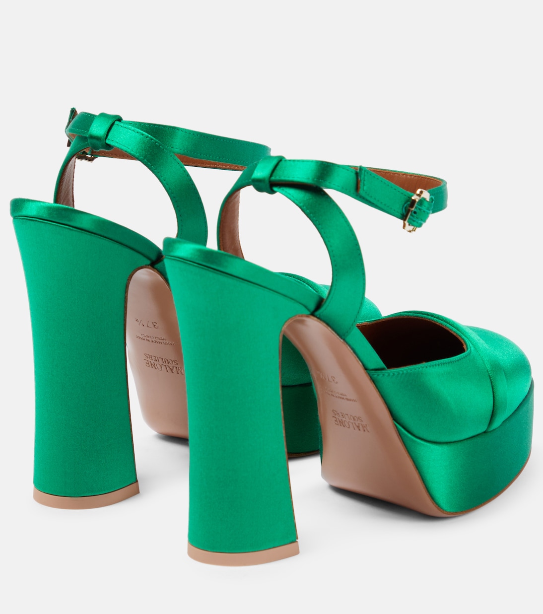Plateau-Pumps Mora aus Satin | Malone Souliers
