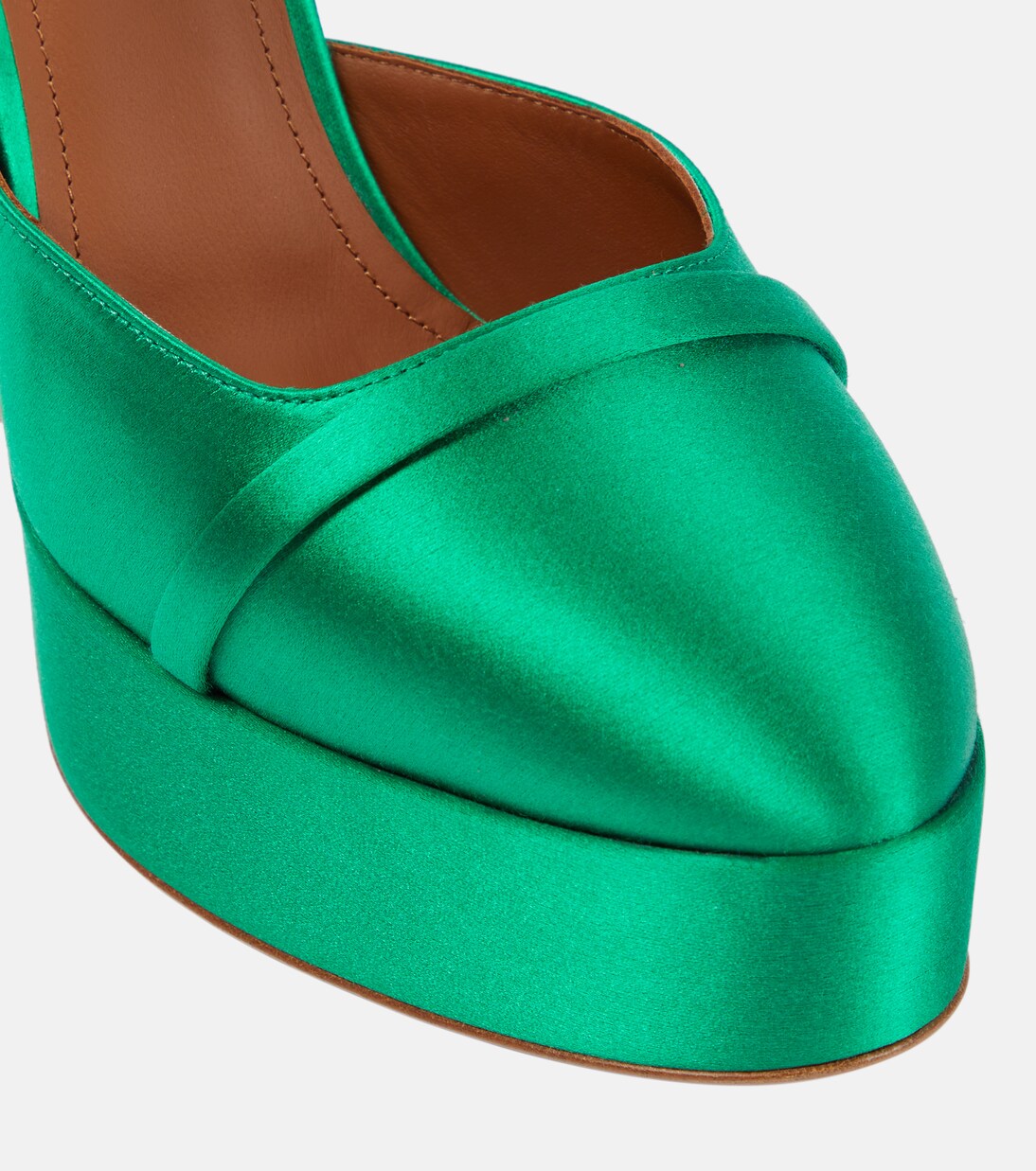 Plateau-Pumps Mora aus Satin | Malone Souliers