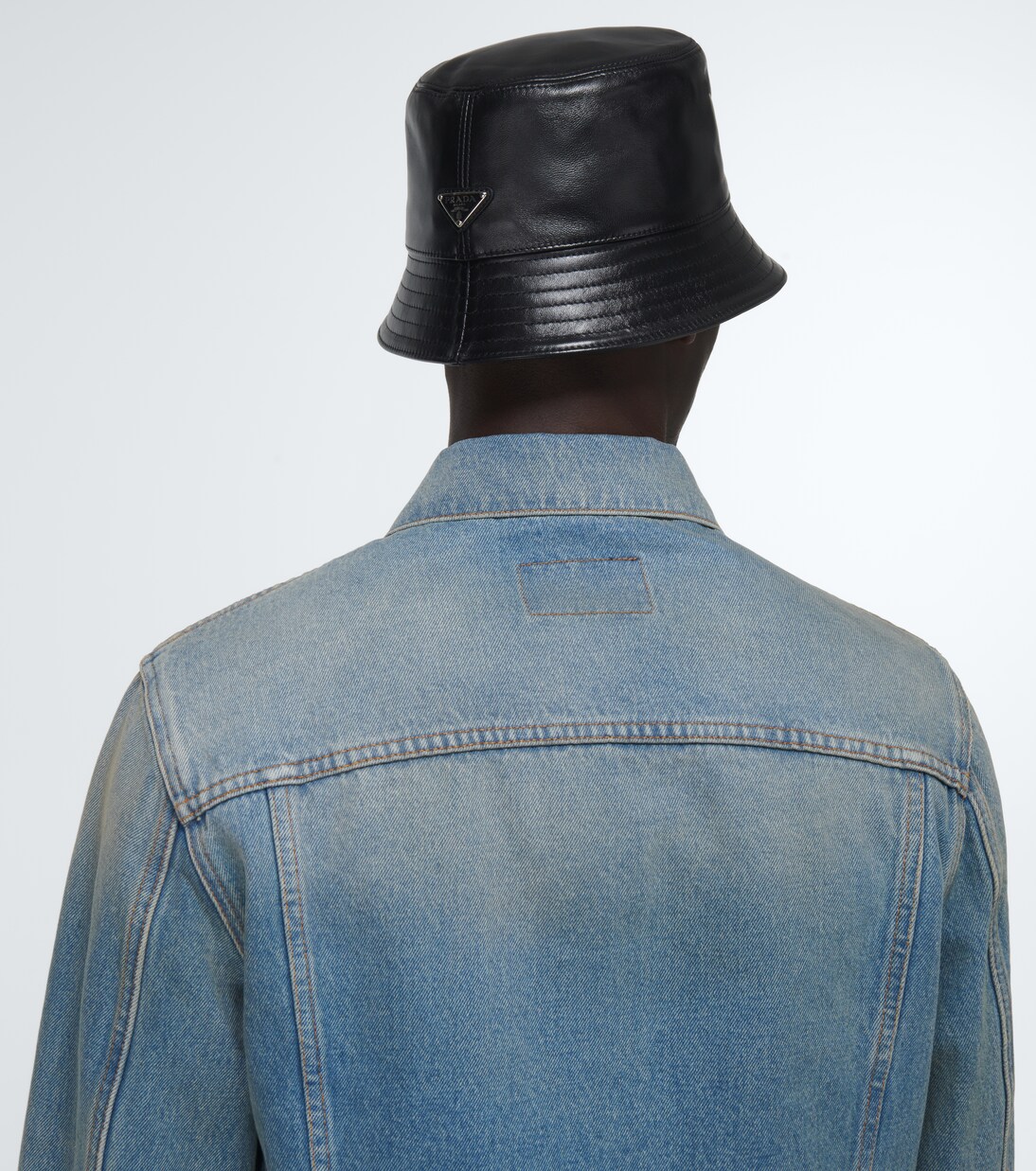 Leather bucket hat | Prada