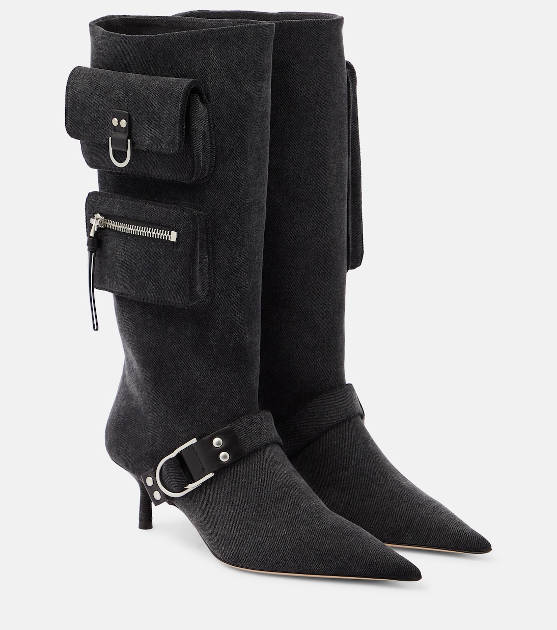 Jeanne denim knee-high boots  | Blumarine
