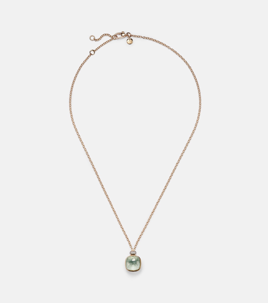 Collier Nudo en or rose 18 ct, prasiolite et diamants | Pomellato