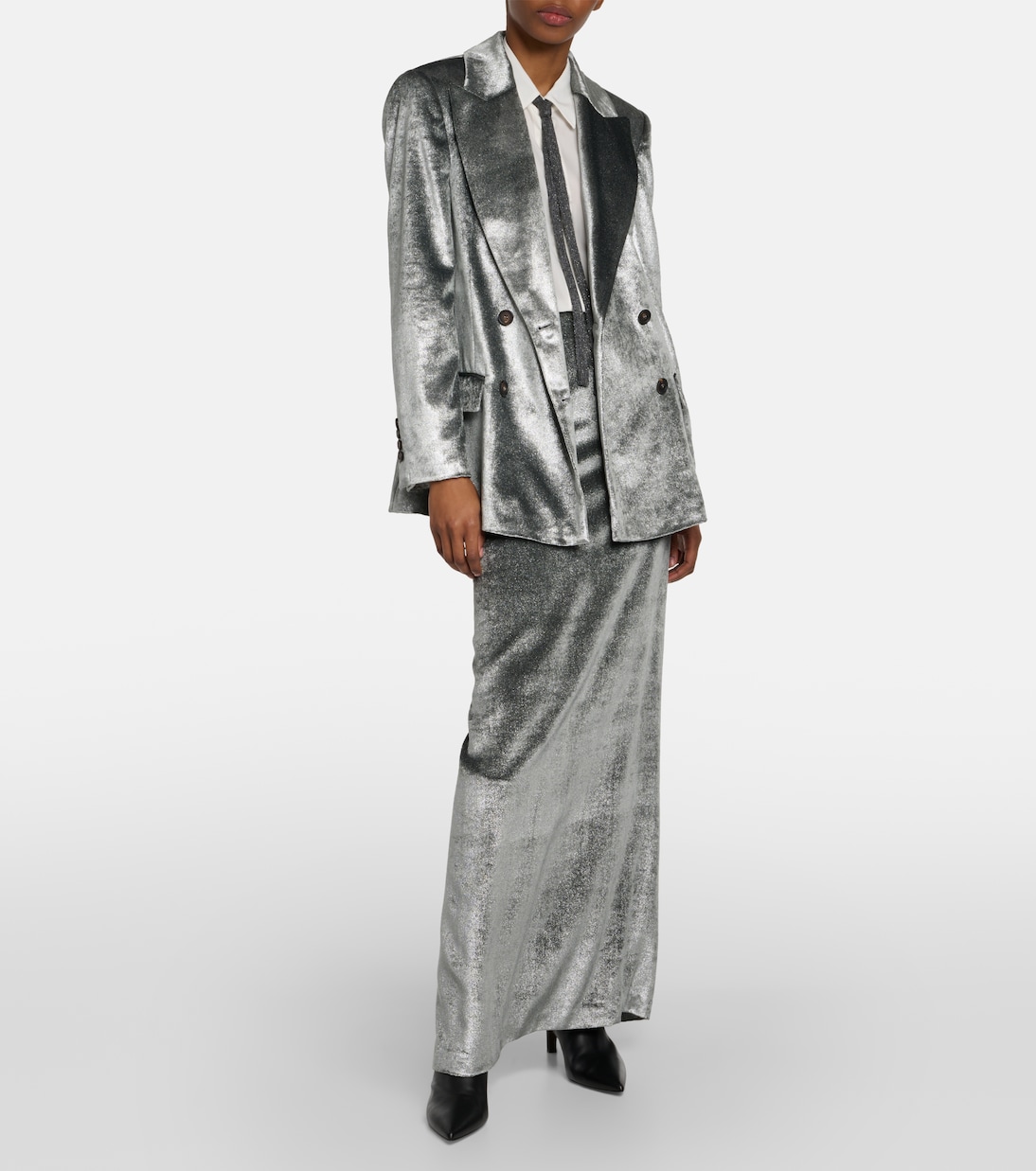 Maxirock aus Samt | Brunello Cucinelli