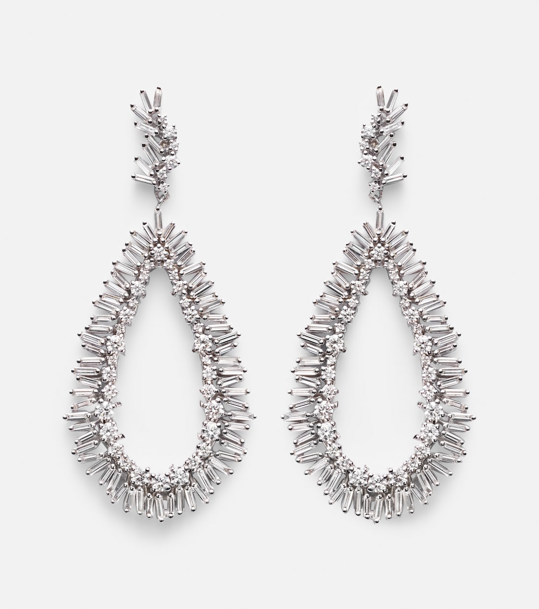 Boucles d'oreilles en or blanc 18 ct et diamants | Suzanne Kalan