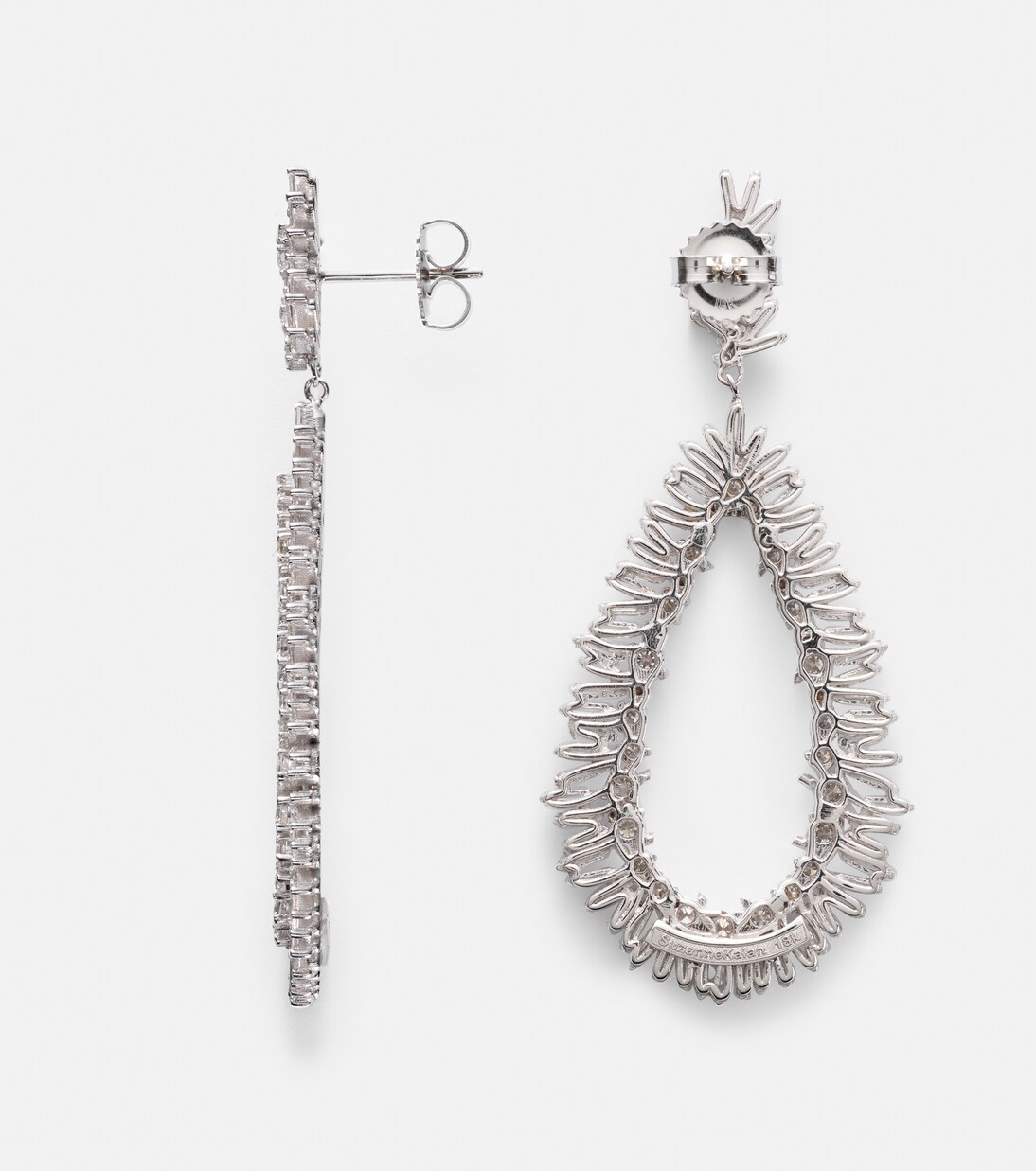 Boucles d'oreilles en or blanc 18 ct et diamants | Suzanne Kalan