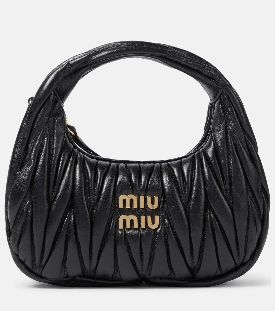 Wander Mini leather shoulder bag | Miu Miu