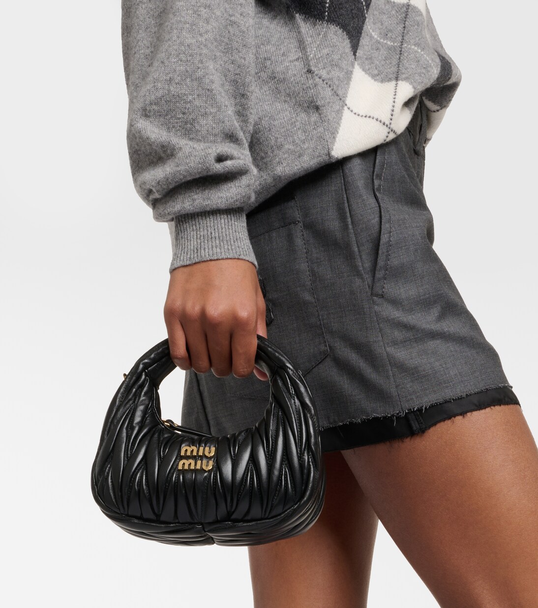 Wander Mini leather shoulder bag | Miu Miu