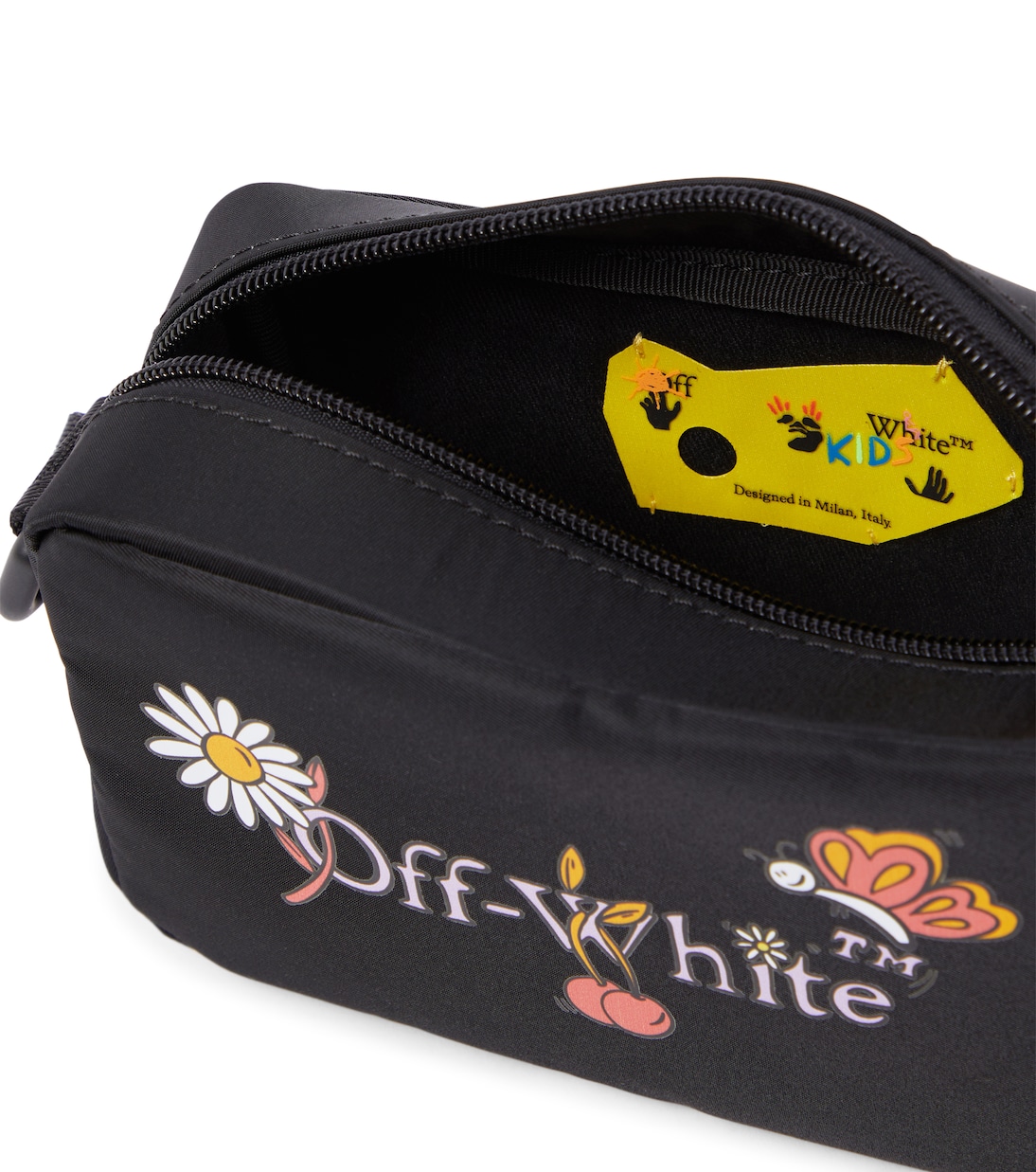 Logo printed crossbody bag | Off-White Kids