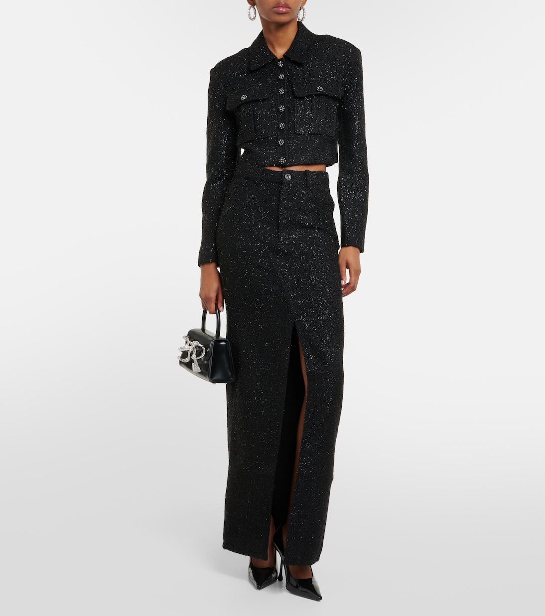 Bouclé maxi skirt | Self-Portrait