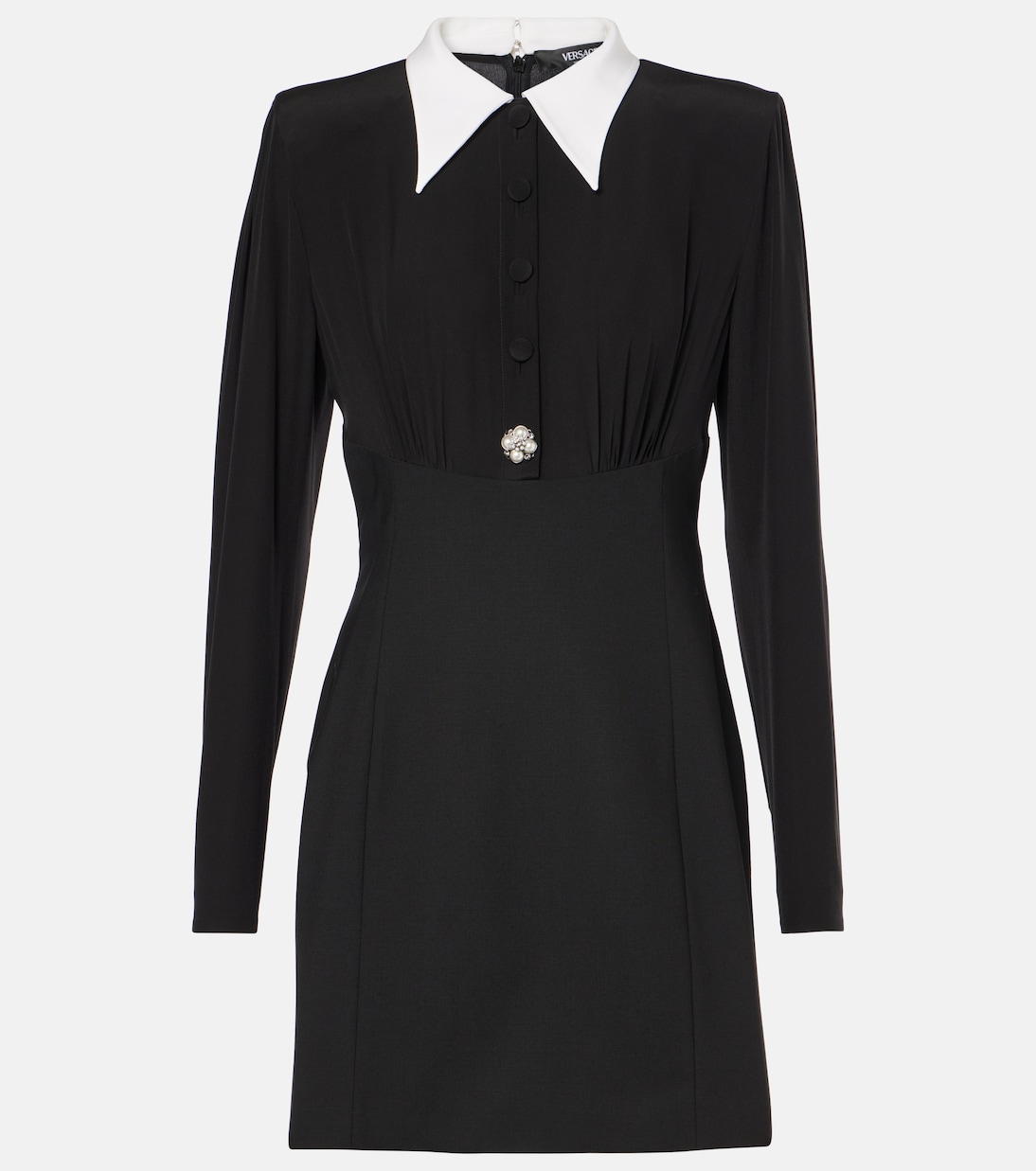 Robe en soie et laine mélangées | Versace