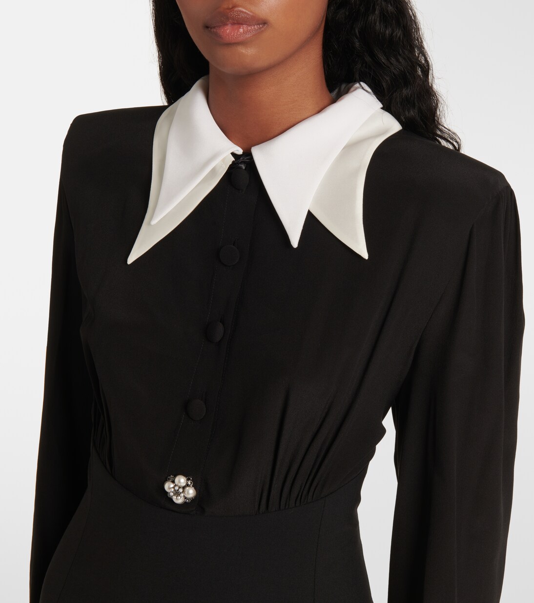 Robe en soie et laine mélangées | Versace