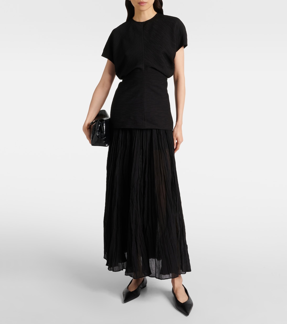 Gathered pleated top | Toteme