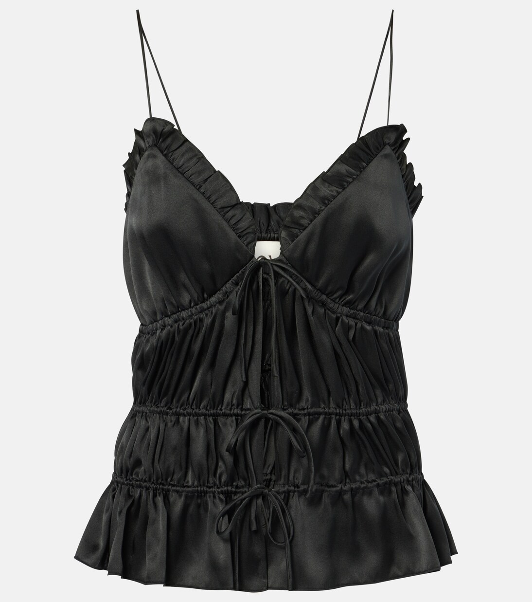 Keonie gathered silk top | Tove