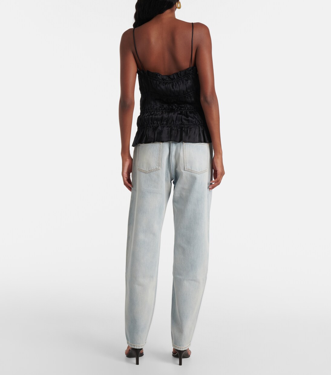 Keonie gathered silk top | Tove