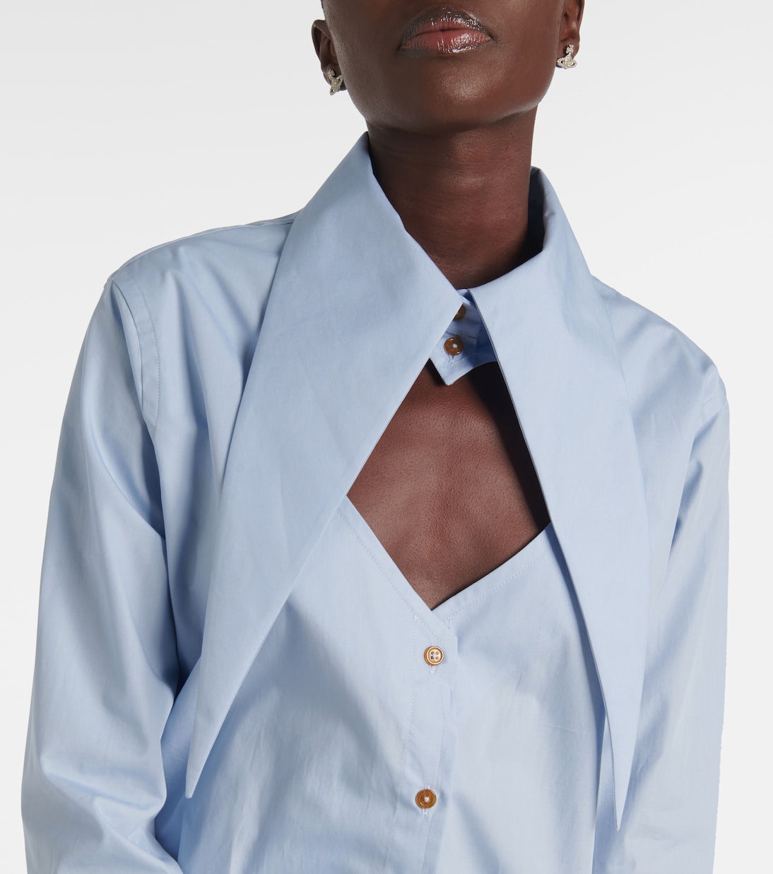 فستان ستايل قميص من القطن بأجزاء مقتصة Heart | Vivienne Westwood