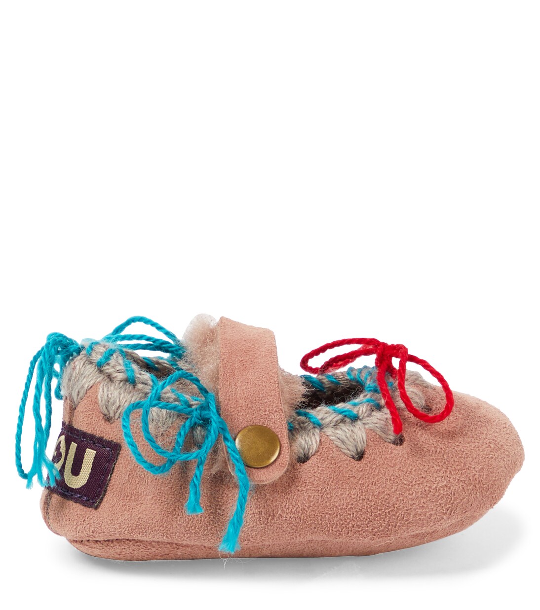 Baby Schuhe aus Veloursleder mit Shearling | Mou Kids