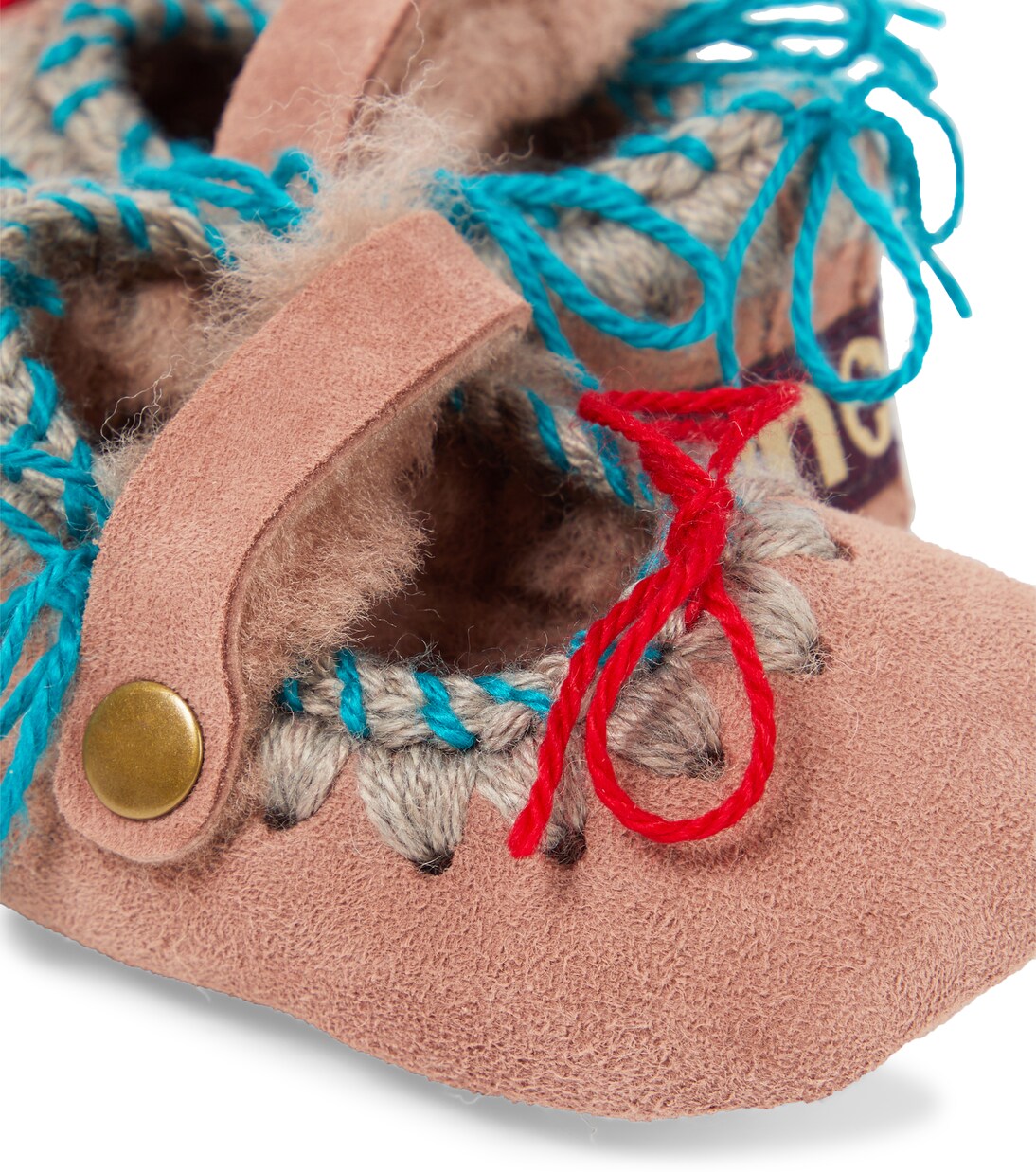 Baby Schuhe aus Veloursleder mit Shearling | Mou Kids