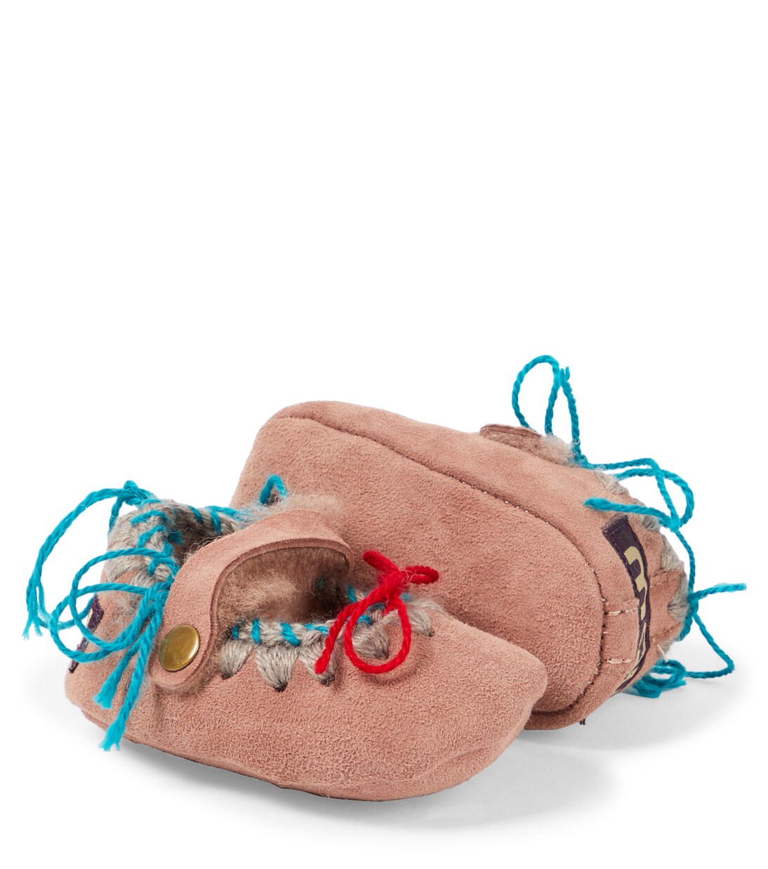 Baby Schuhe aus Veloursleder mit Shearling | Mou Kids