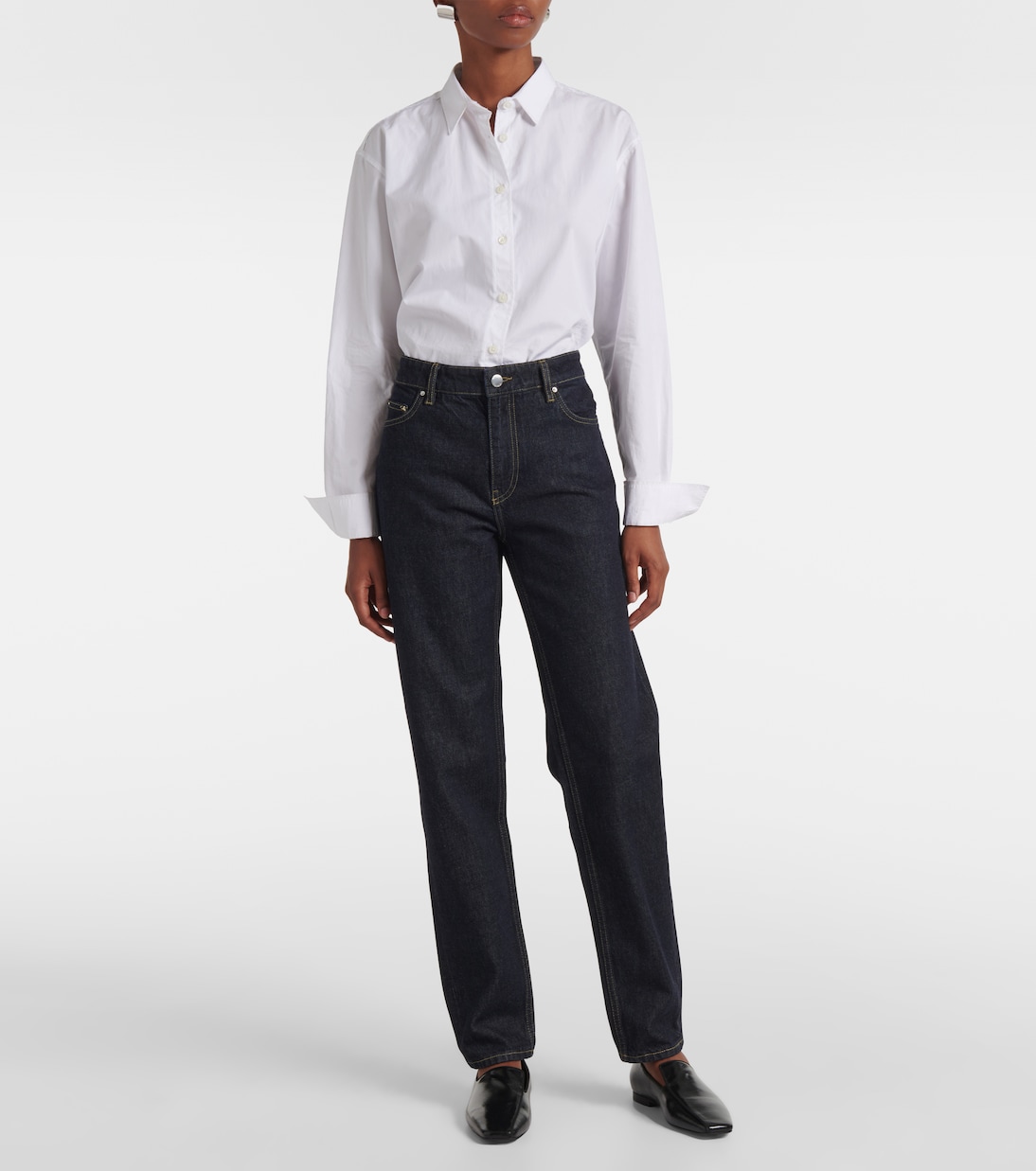 Jeans rectos de tiro bajo | Toteme