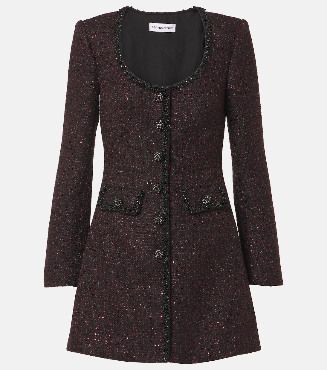 Robe en tweed à sequins | Self-Portrait