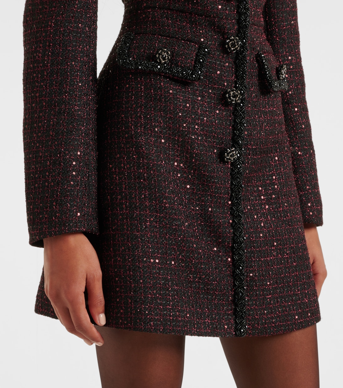 Robe en tweed à sequins | Self-Portrait