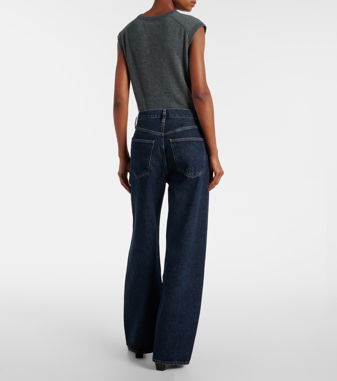 Low Curve mid-rise barrel-leg jeans | Agolde