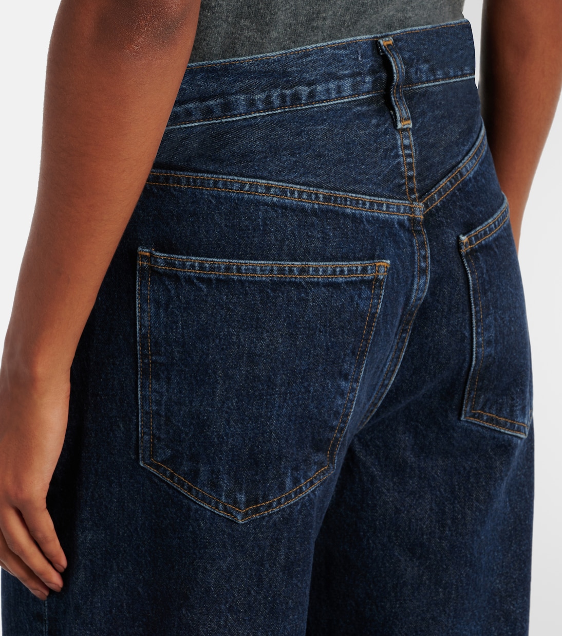 Low Curve mid-rise barrel-leg jeans | Agolde