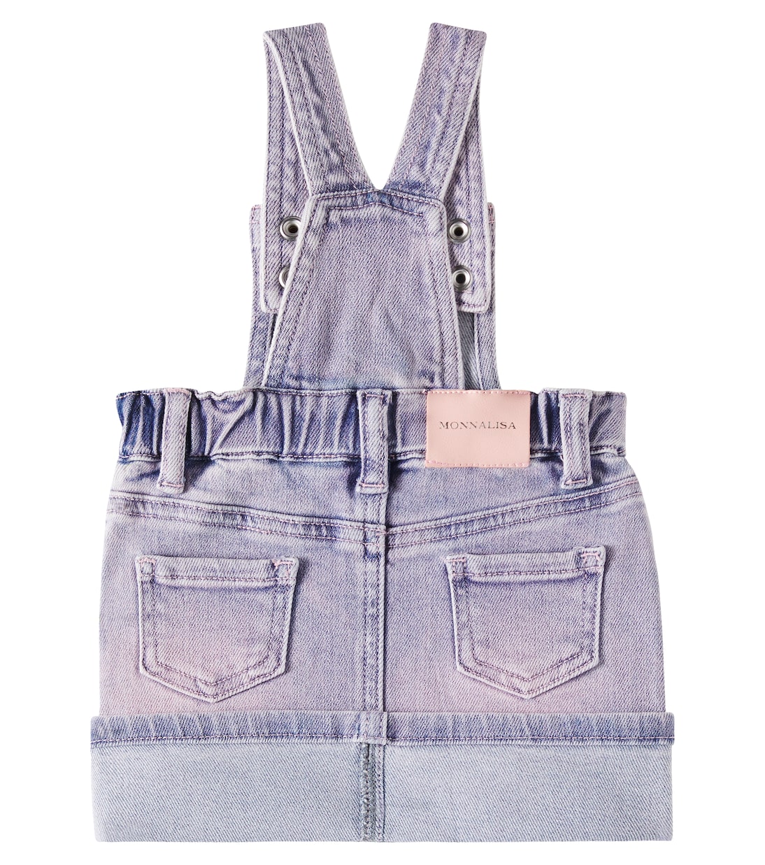 Baby floral-appliqué denim overalls | Monnalisa
