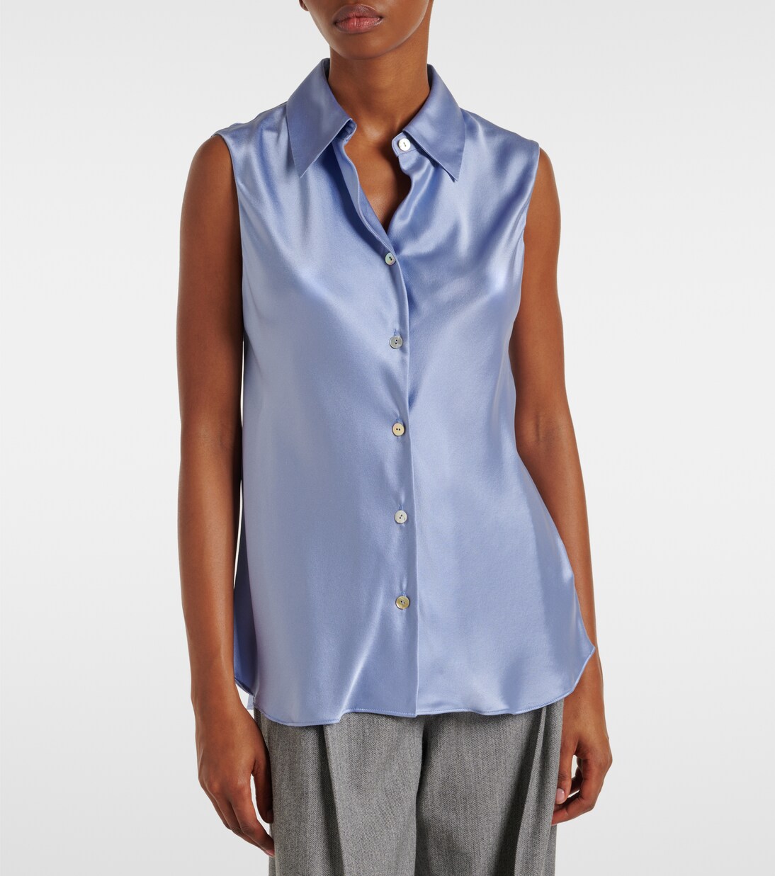 Chemise en satin de soie | Vince