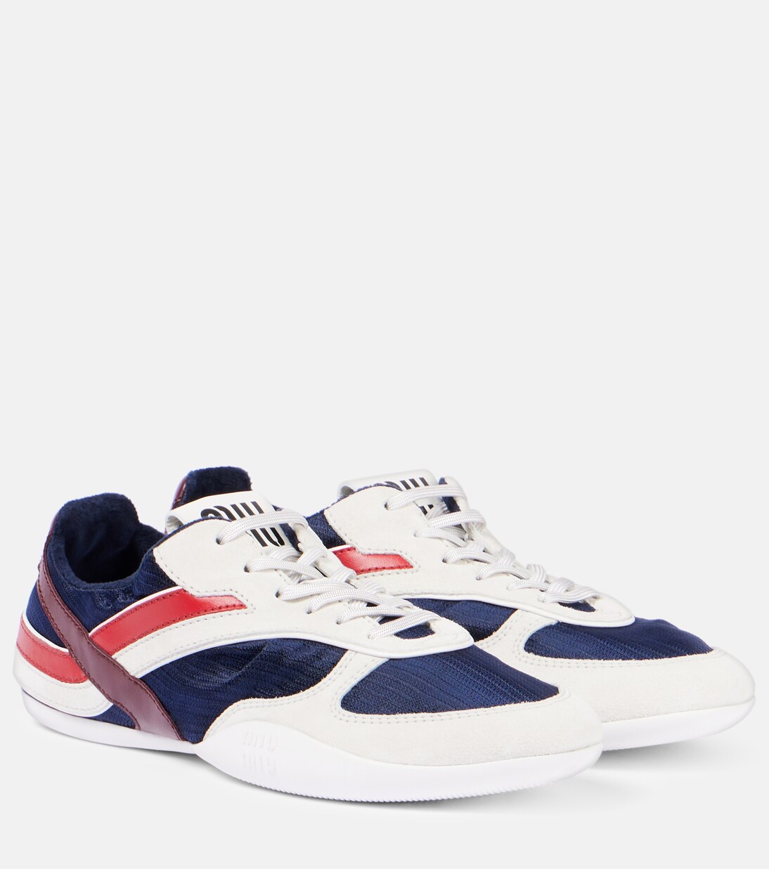 Gymnasium leather-trimmed sneakers | Miu Miu