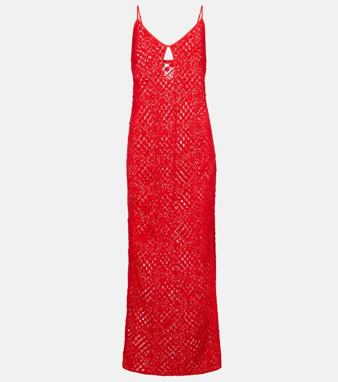 Rayure crochet cotton maxi dress | SIR