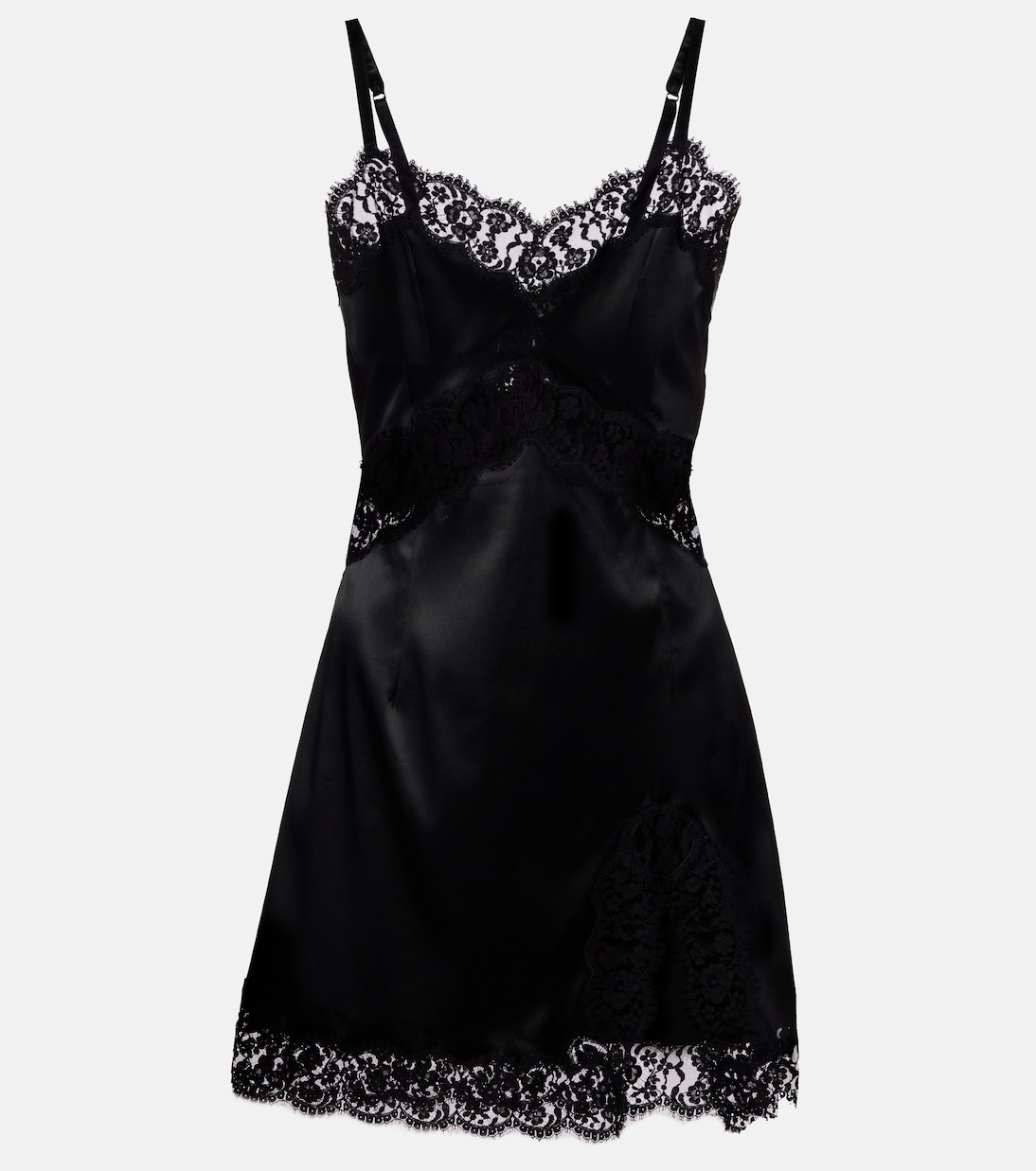 Robe en satin et dentelle | Dolce&Gabbana