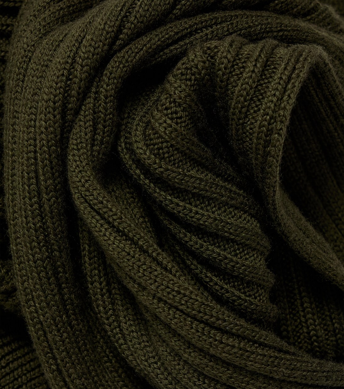 Logo ribbed-knit wool scarf | Gucci