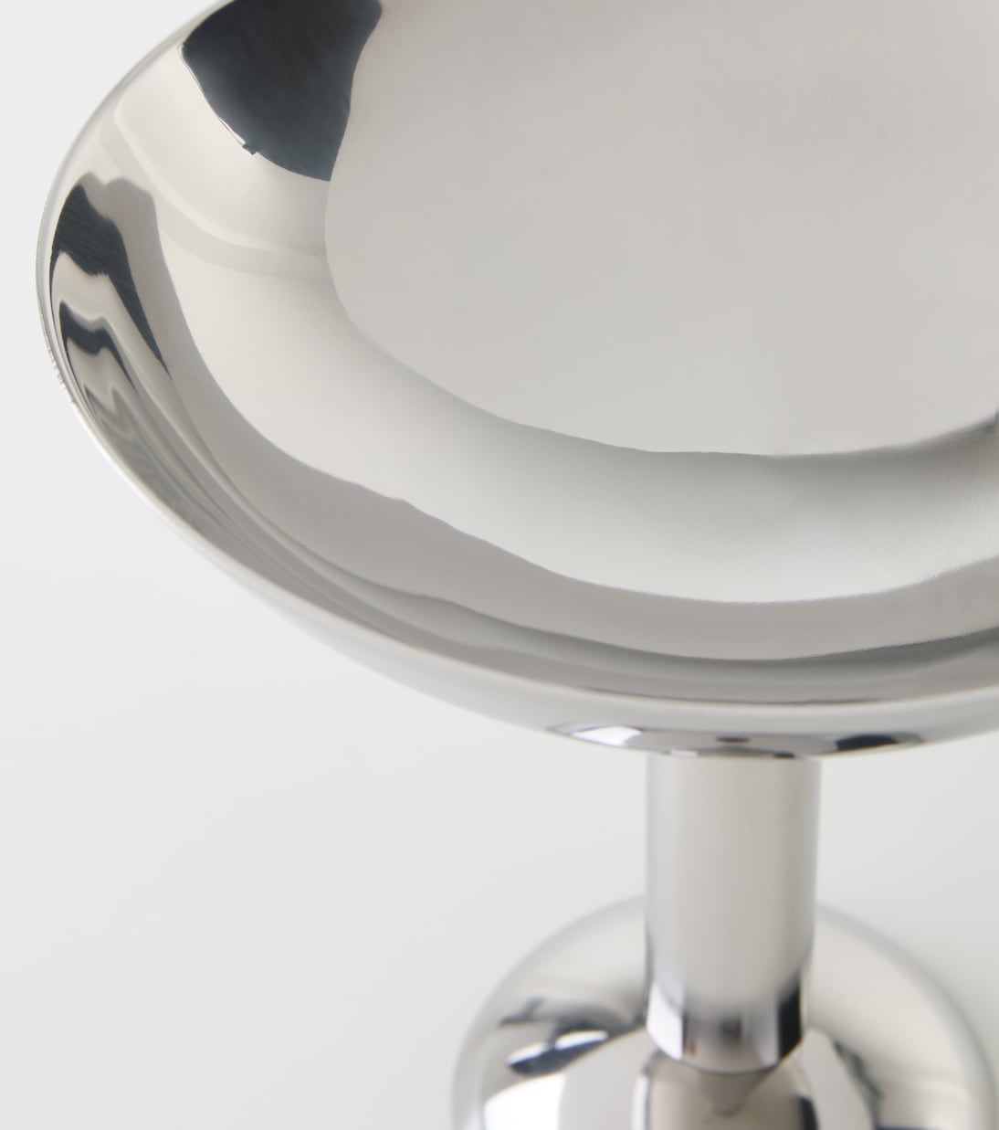 Tall stainless steel champagne coupe glass | Louise Roe