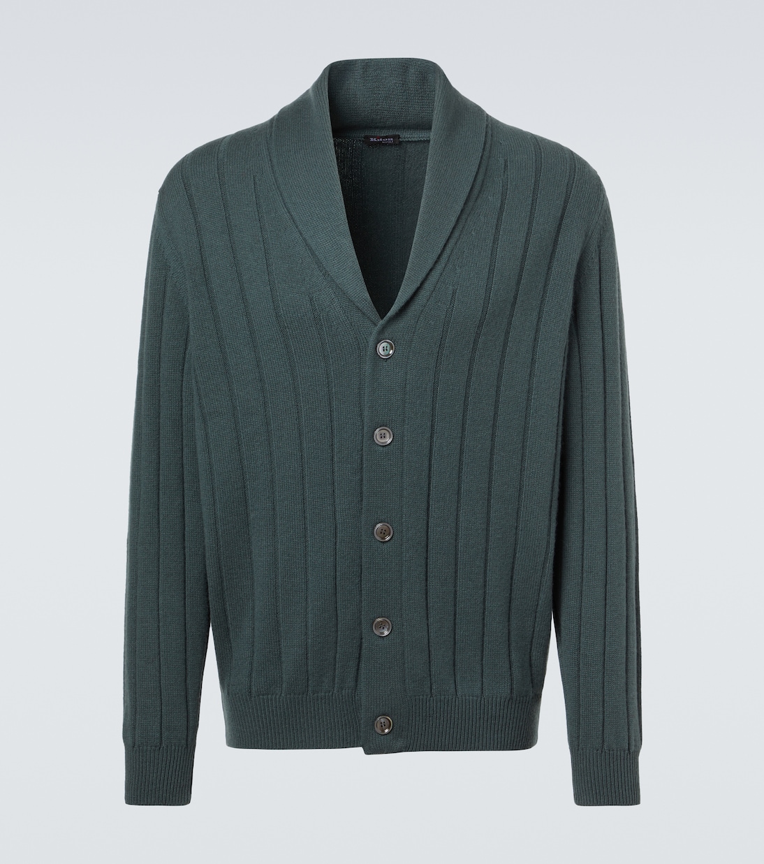 Rib-knitted cashmere cardigan | Kiton