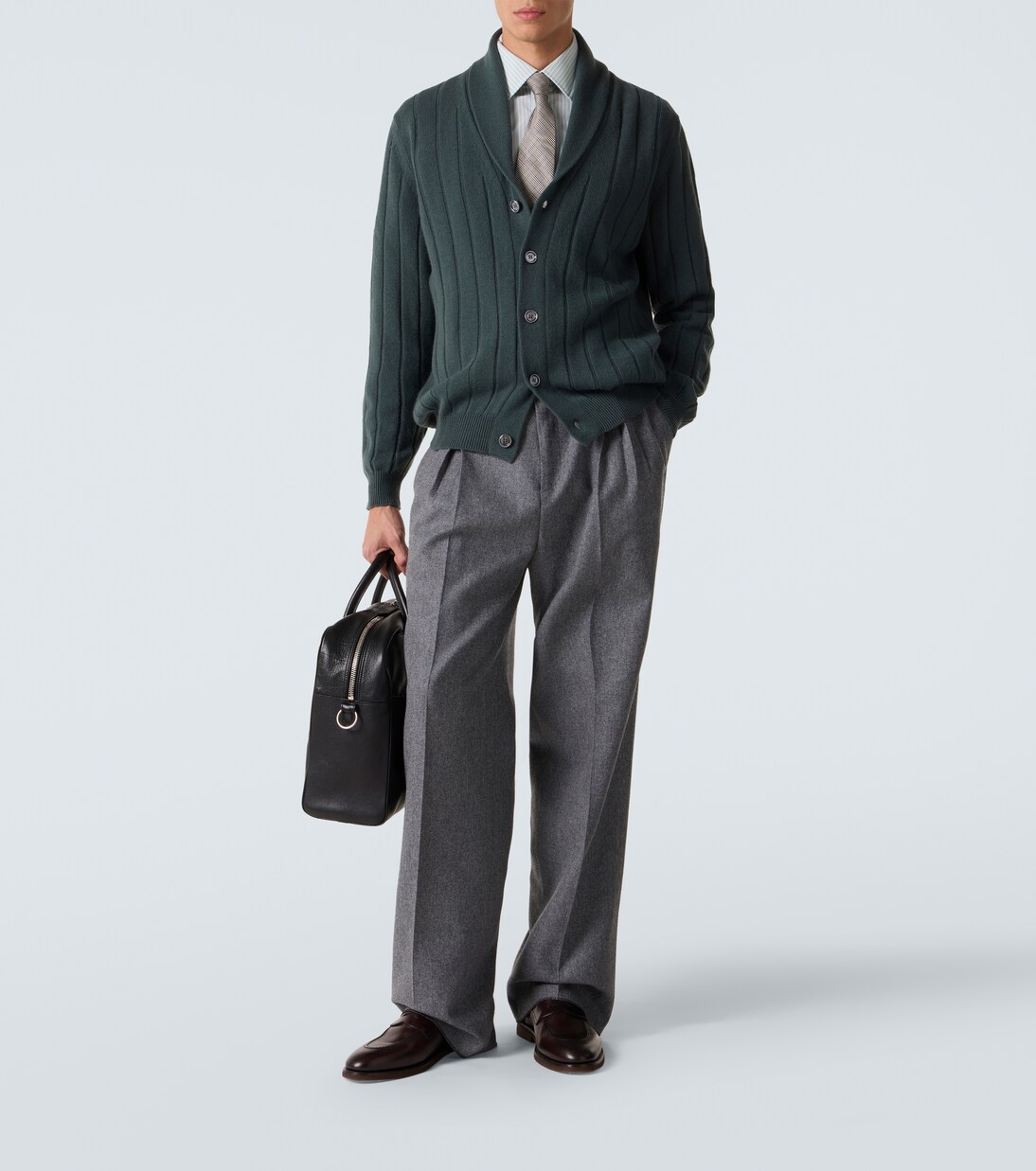 Rib-knitted cashmere cardigan | Kiton