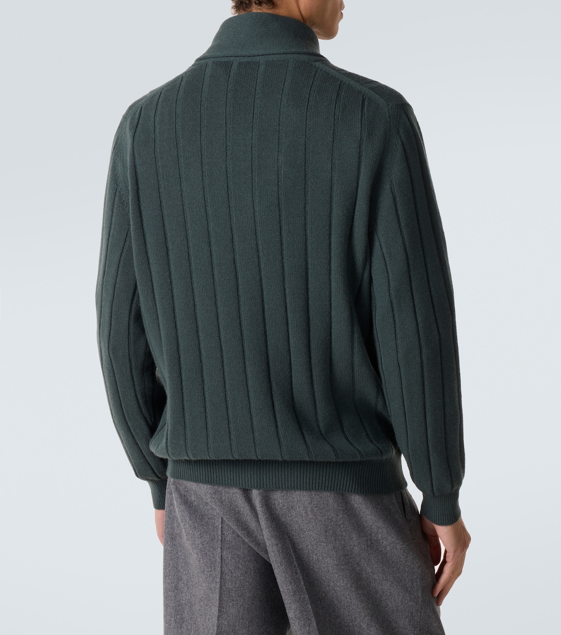 Rib-knitted cashmere cardigan | Kiton
