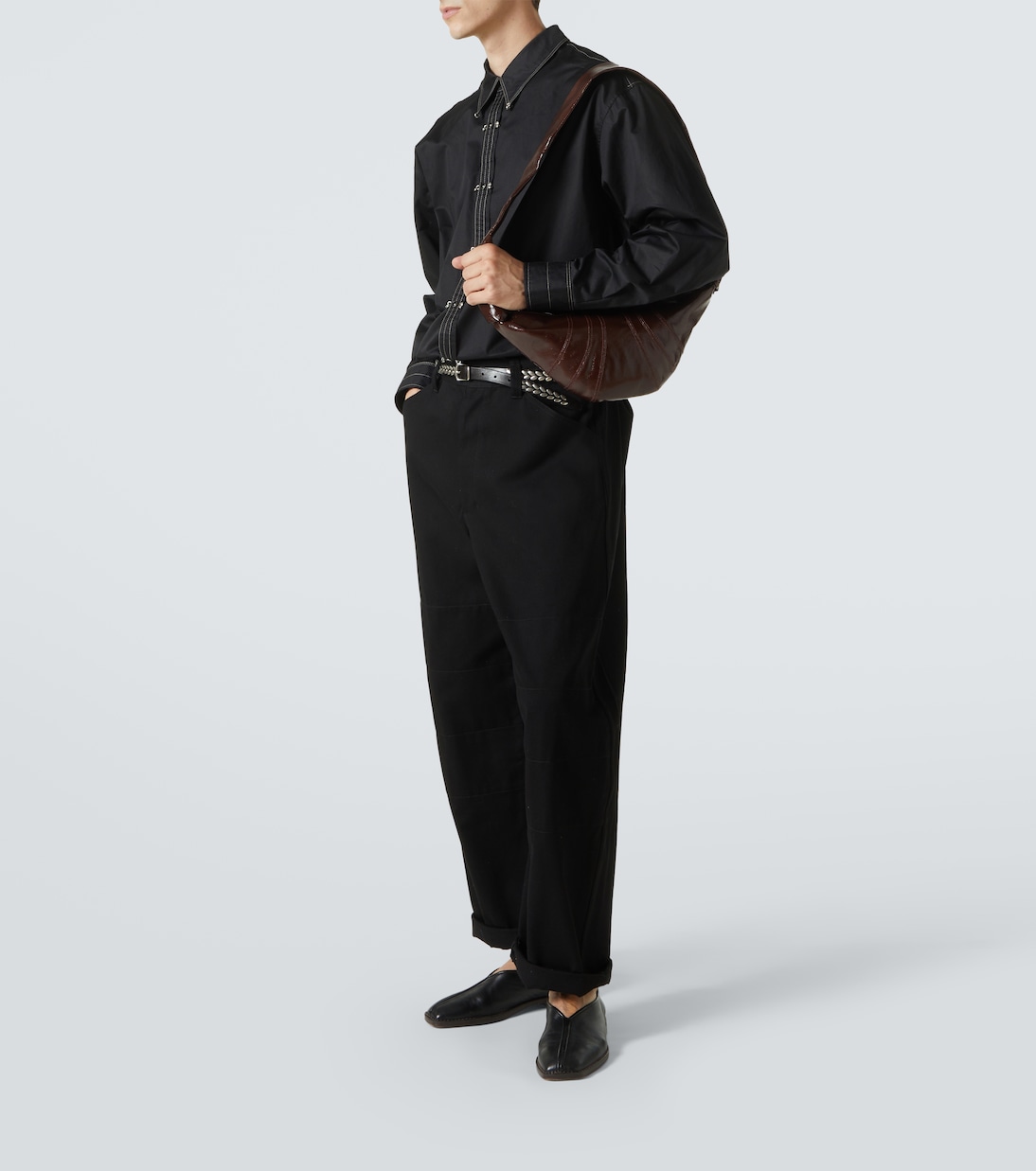 Crossbody Bag Croissant Small aus Canvas | Lemaire