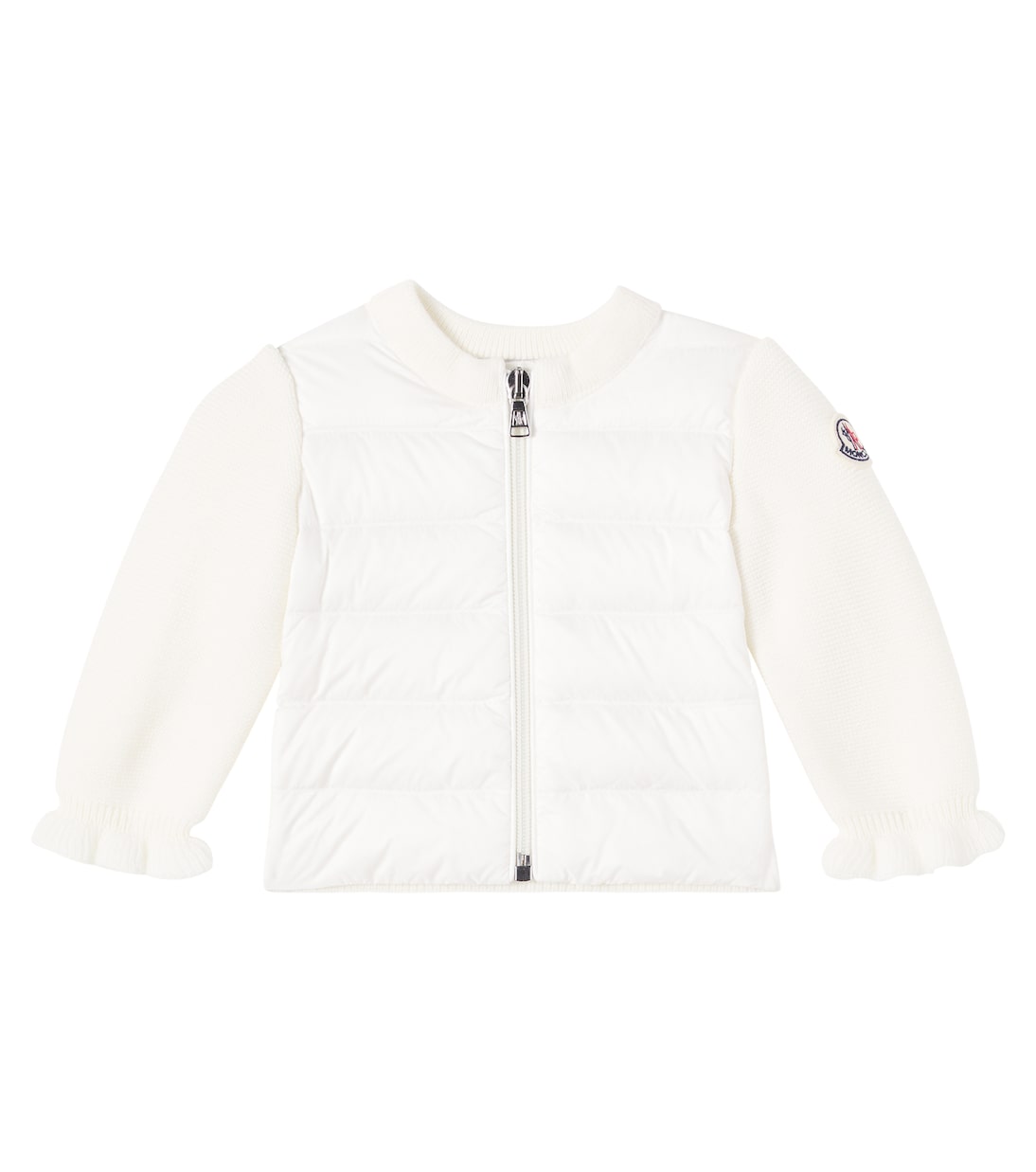 Baby logo wool-trimmed down jacket  | Moncler Enfant