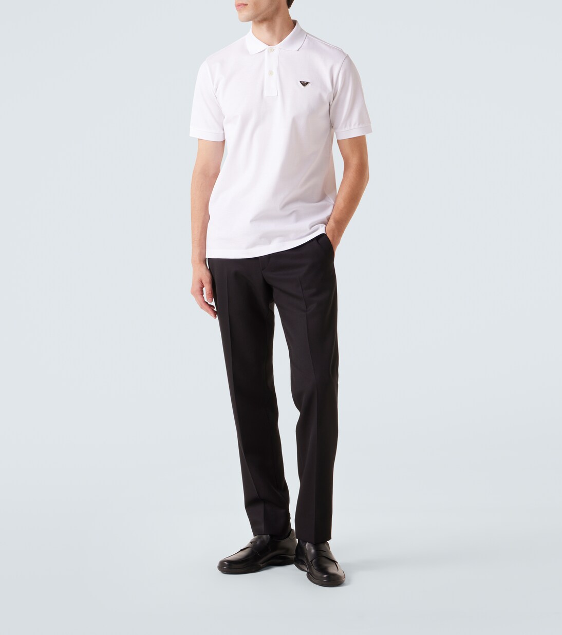 Logo cotton polo shirt | Prada
