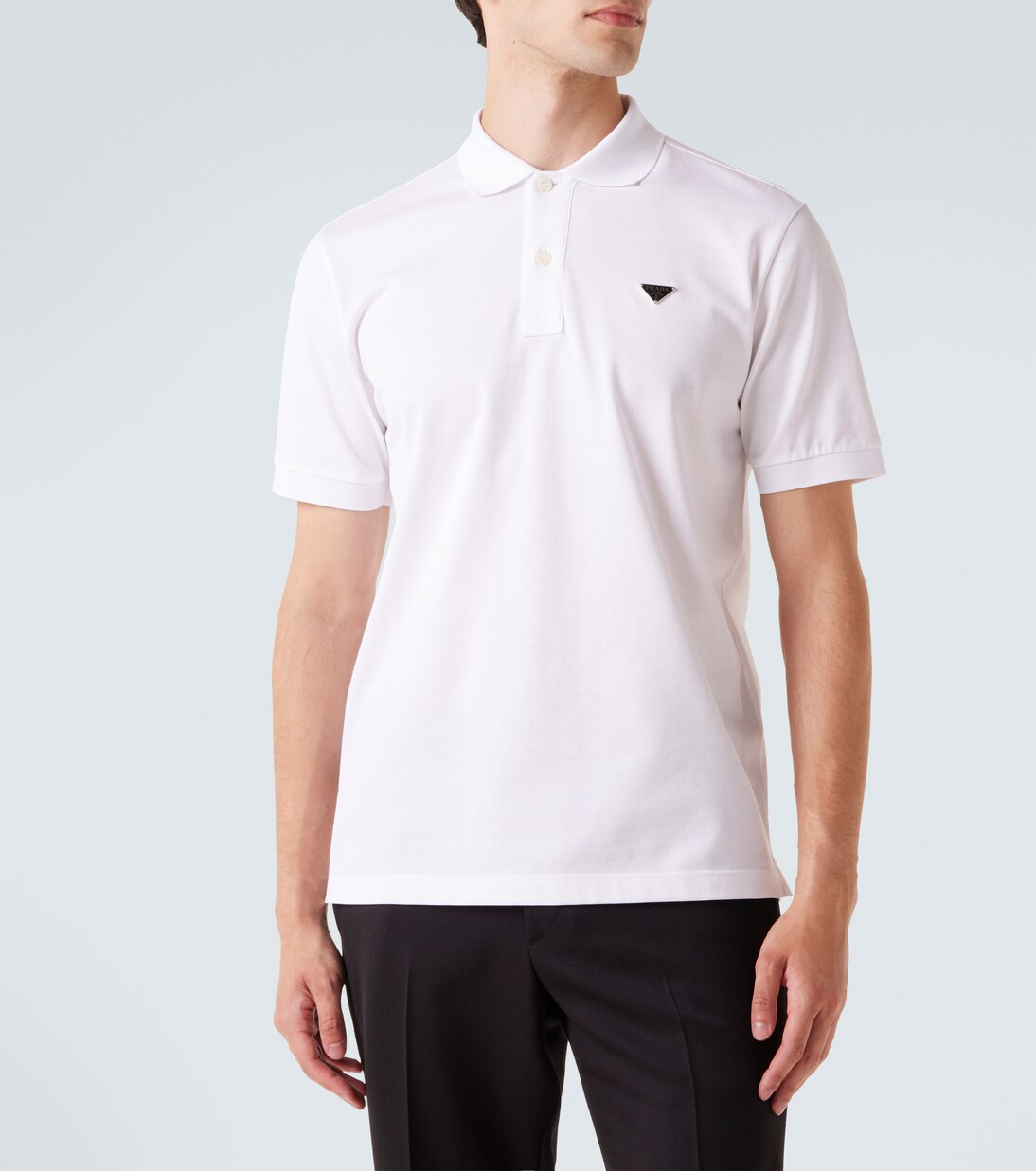 Logo cotton polo shirt | Prada