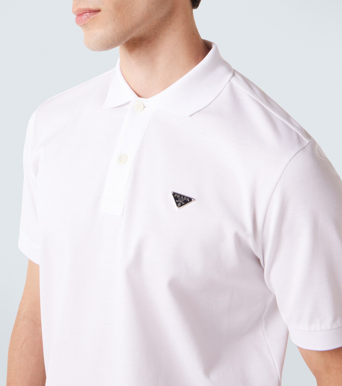 Logo cotton polo shirt | Prada