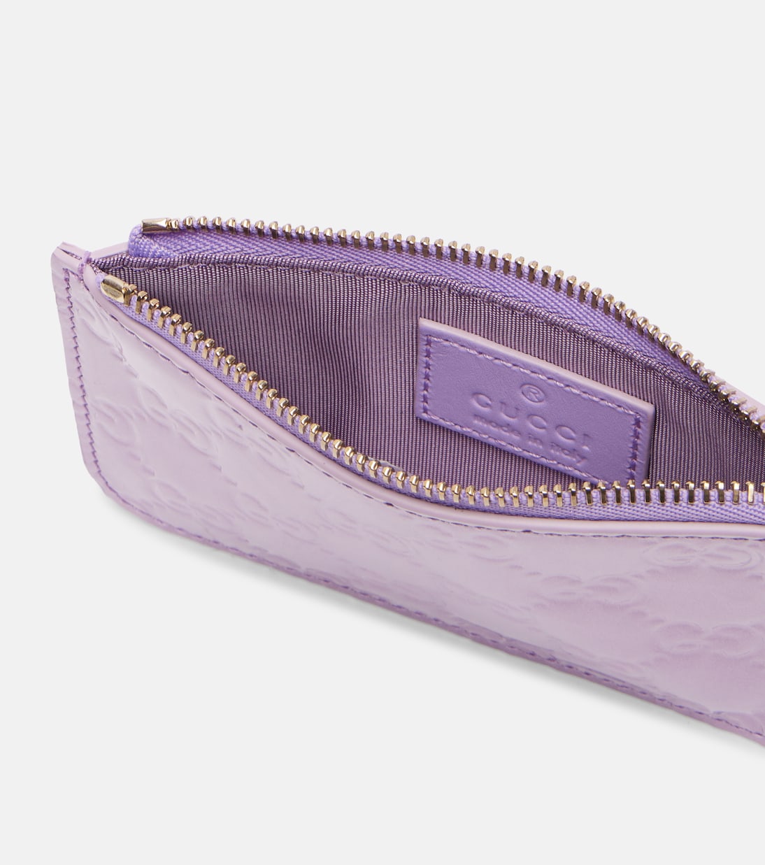 Münzetui GG aus Metallic-Leder | Gucci