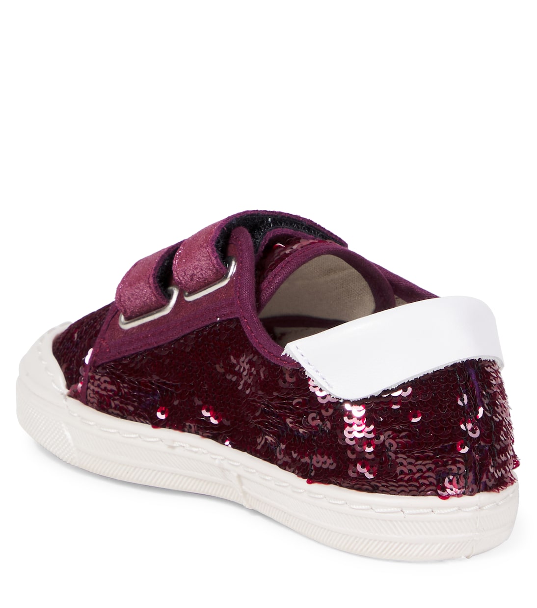 Sequined leather-trimmed sneakers | PèPè