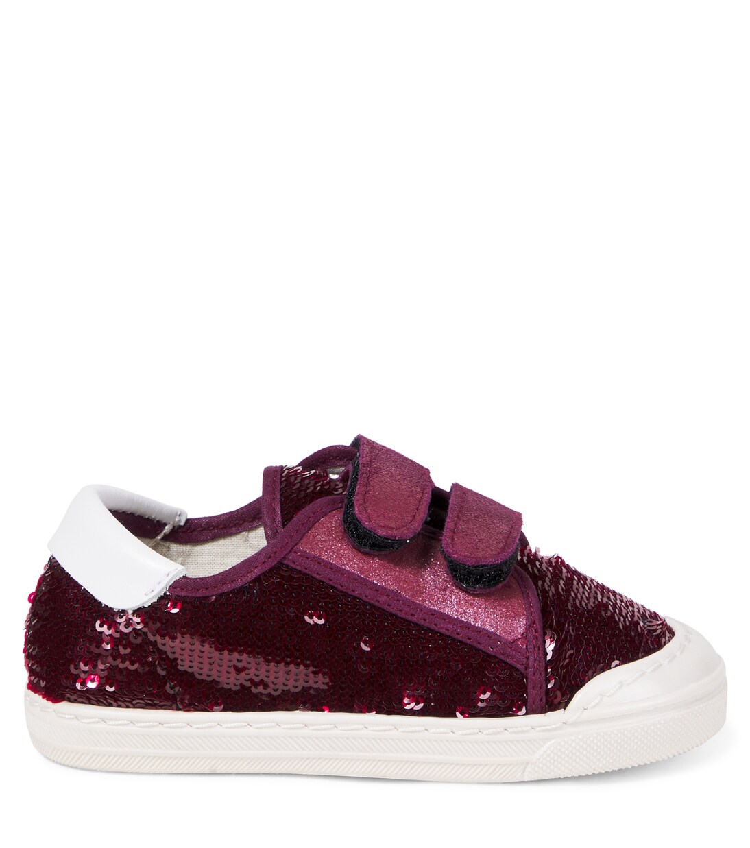 Sequined leather-trimmed sneakers | PèPè
