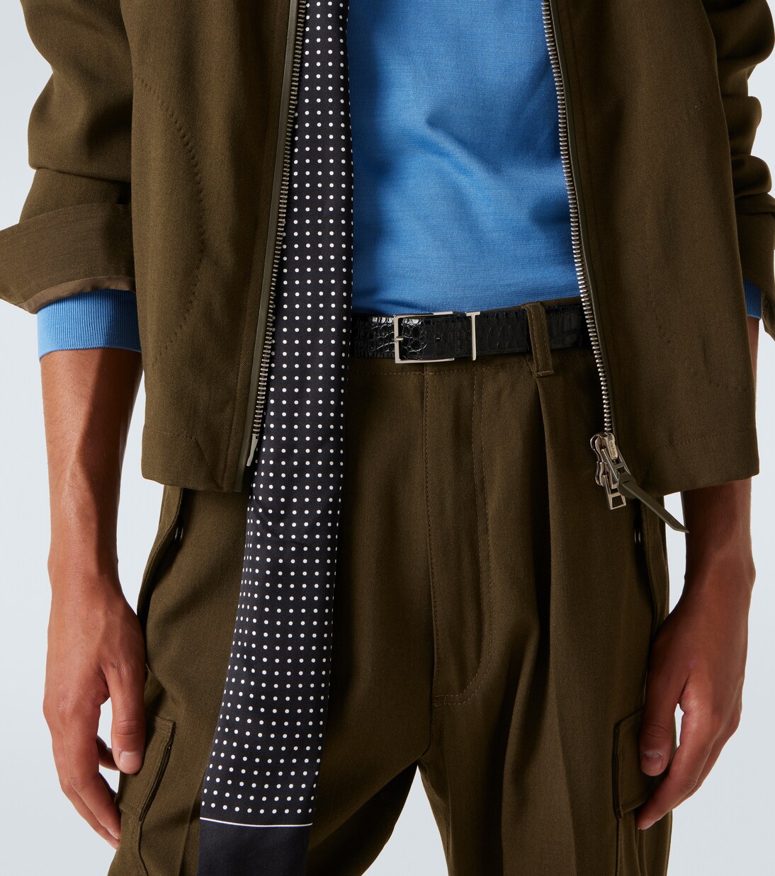 T Loop croc-effect leather belt | Tom Ford